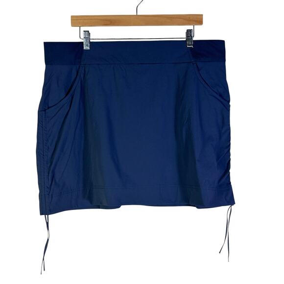 Columbia Anytime Casual Skort Womens 1X Navy Blue Omni-Shield Pockets Athleisure - Picture 2 of 7